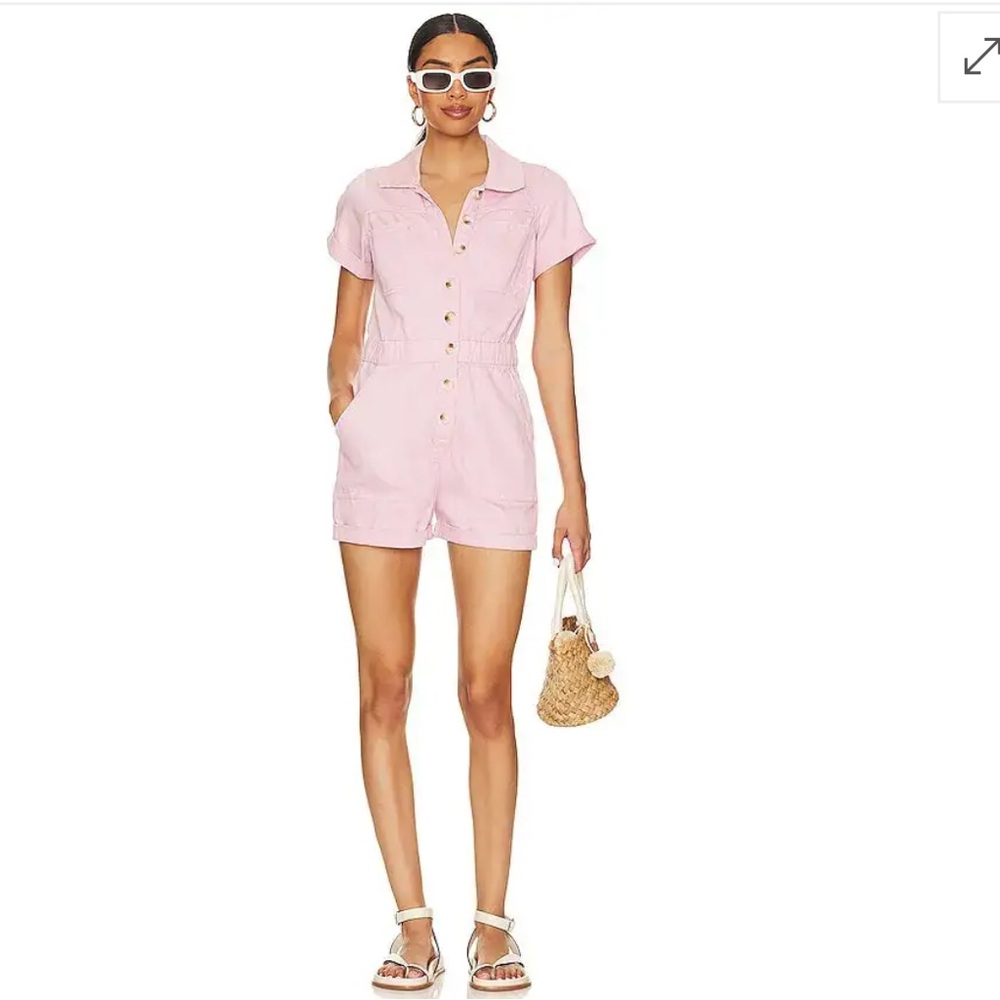 Show Me Your MuMu Pink Short-Sleeve Romper